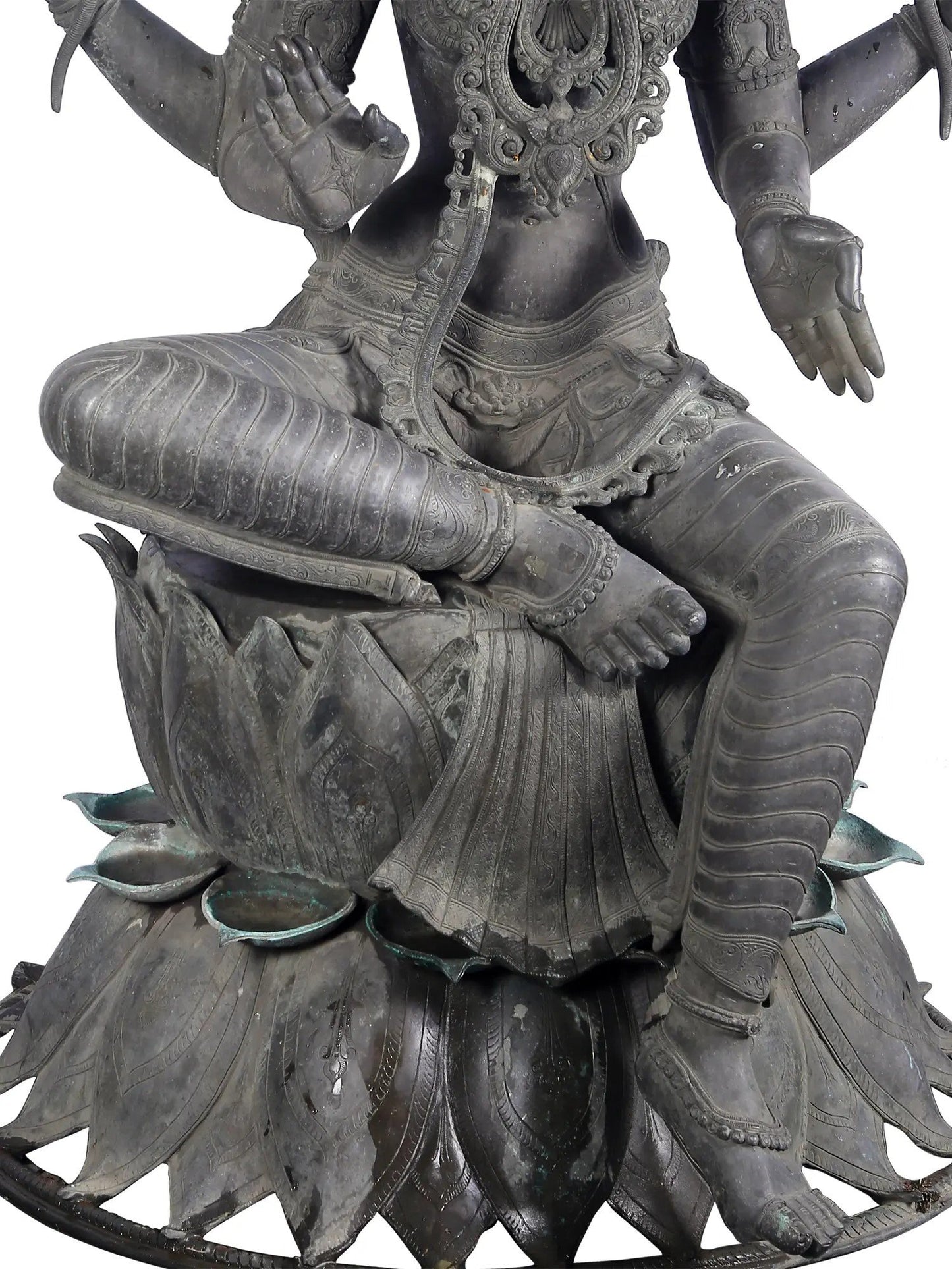 66'' Large Devi Lakshmi Statue In Blessing Posture | Panchaloha Bronze Statue From Swamimalai | Statue For Garden And Temple