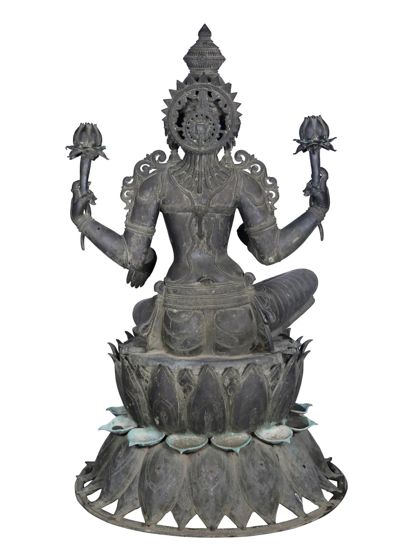 66'' Large Devi Lakshmi Statue In Blessing Posture | Panchaloha Bronze Statue From Swamimalai | Statue For Garden And Temple