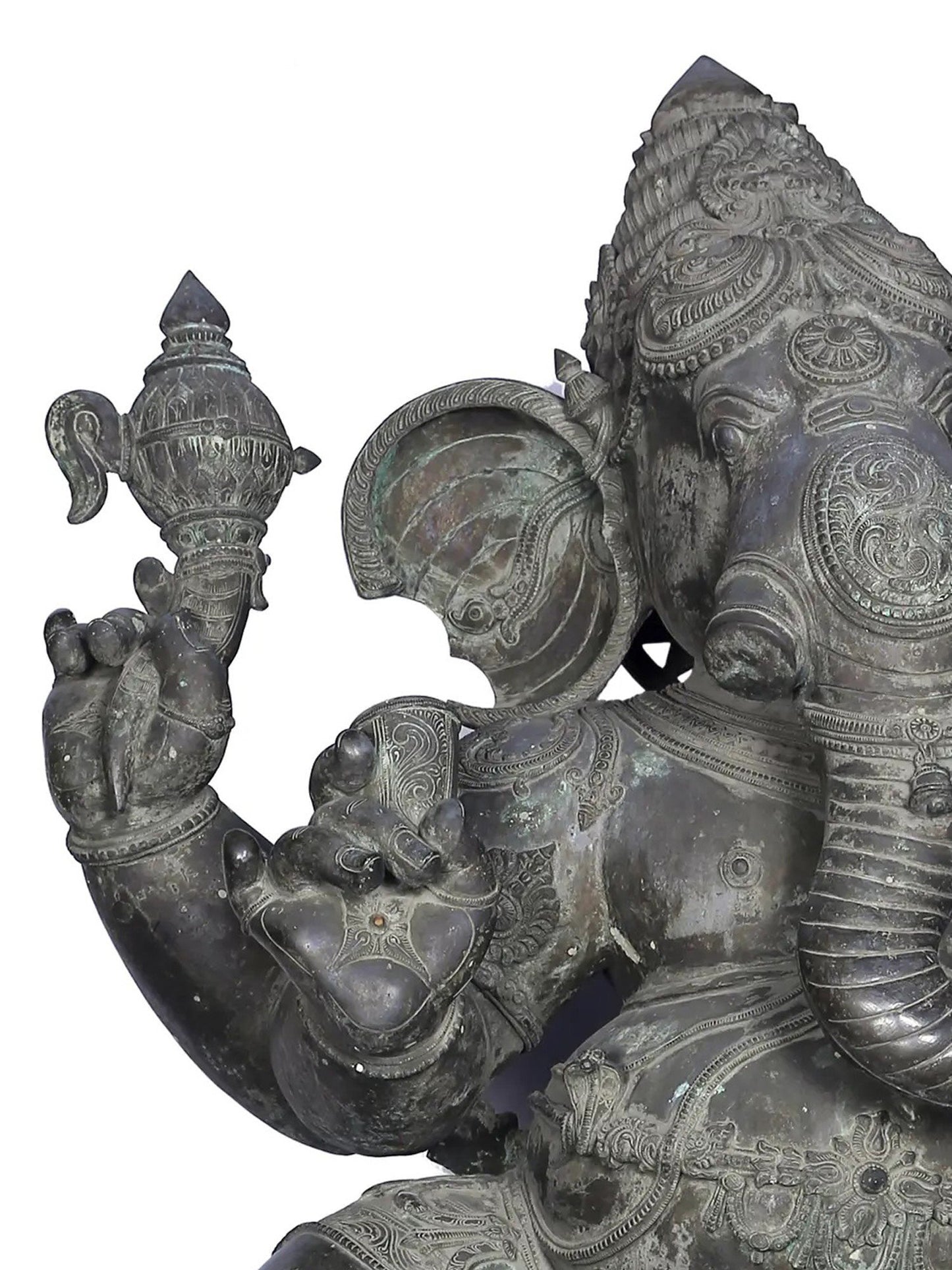 7ft Ganesha as 'Mahakaya Ganapati' | Panchaloha Bronze Statue From Swamimalai, Tamil Nadu | Garden And Temple Statue