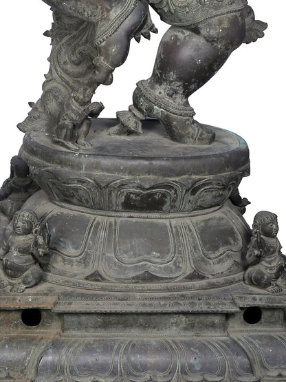 7ft Ganesha as 'Mahakaya Ganapati' | Panchaloha Bronze Statue From Swamimalai, Tamil Nadu | Garden And Temple Statue