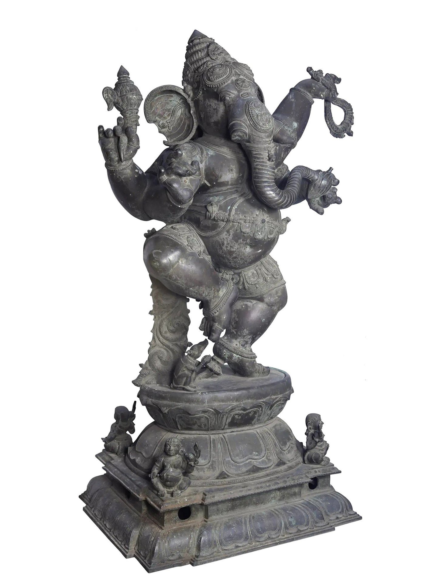 7ft Ganesha as 'Mahakaya Ganapati' | Panchaloha Bronze Statue From Swamimalai, Tamil Nadu | Garden And Temple Statue