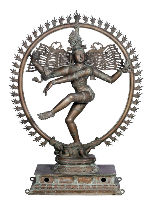 65" Large Shiva As The Lord Of Dance - Nataraja | Panchaloha Bronze Statue From Swamimalai