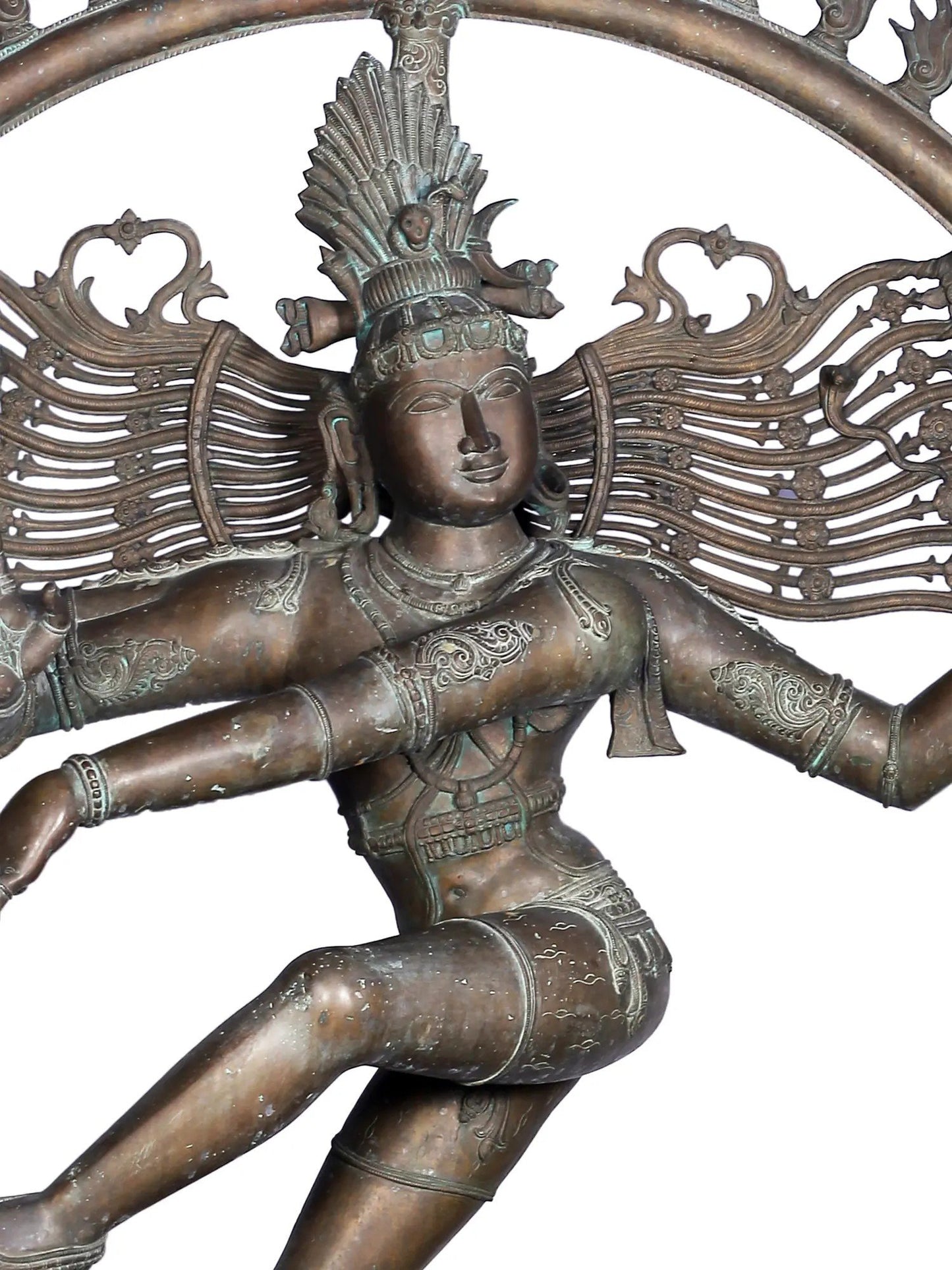 65" Large Shiva As The Lord Of Dance - Nataraja | Panchaloha Bronze Statue From Swamimalai