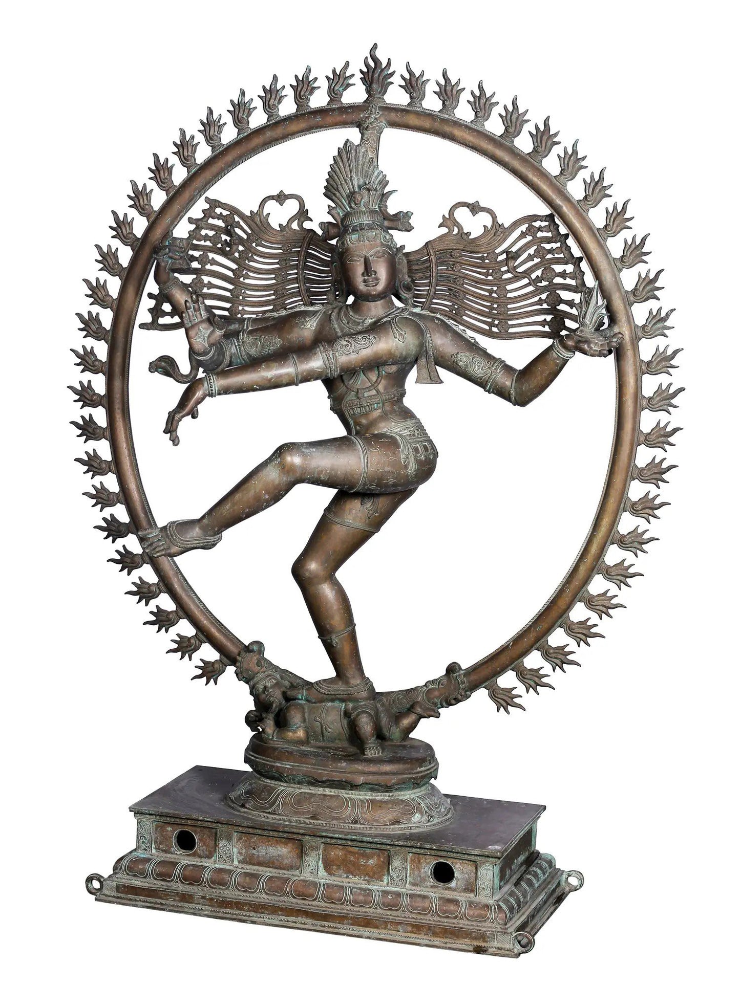 65" Large Shiva As The Lord Of Dance - Nataraja | Panchaloha Bronze Statue From Swamimalai