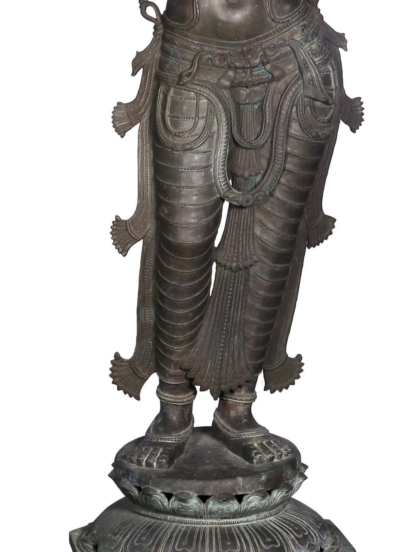 62'' Large Pair Of Deepalakshmi Statue | Panchaloha Bronze Statue From Swamimalai