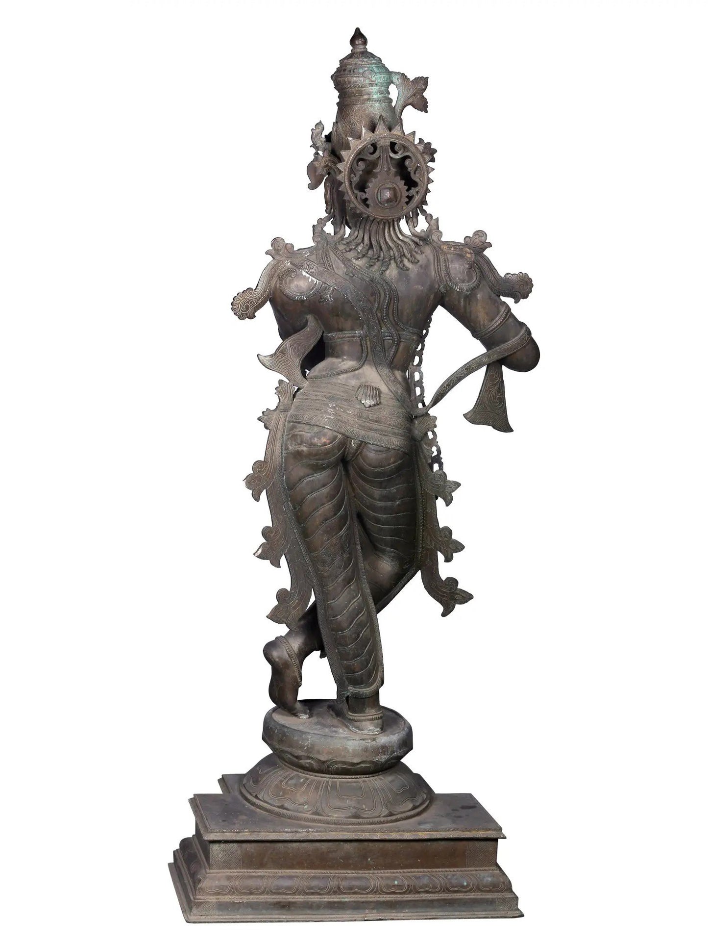 68'' Large Fluting Krishna Sculpture For Temple | Panchaloha Bronze Statue From Swamimalai