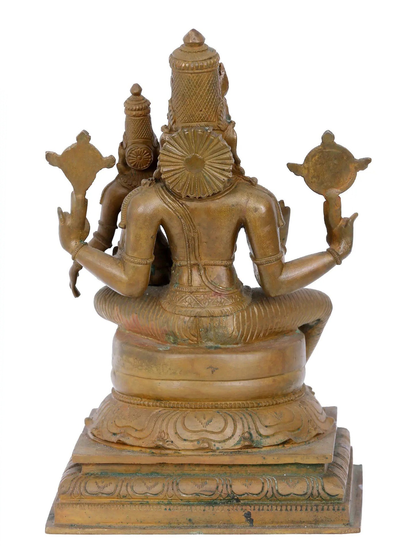 11'' Lord Hayagreeva With Goddess Lakshmi | Panchaloha Bronze Staute From Swamimalai