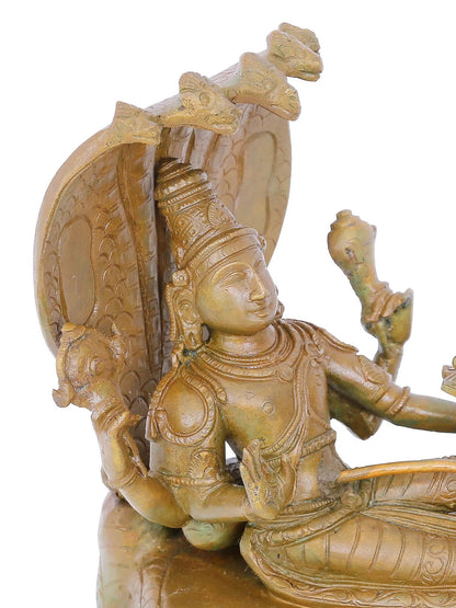 7'' Lord Vishnu As Ranganatha Bronze Sculpture | Panchaloha Bronze Statue From Swamimalai