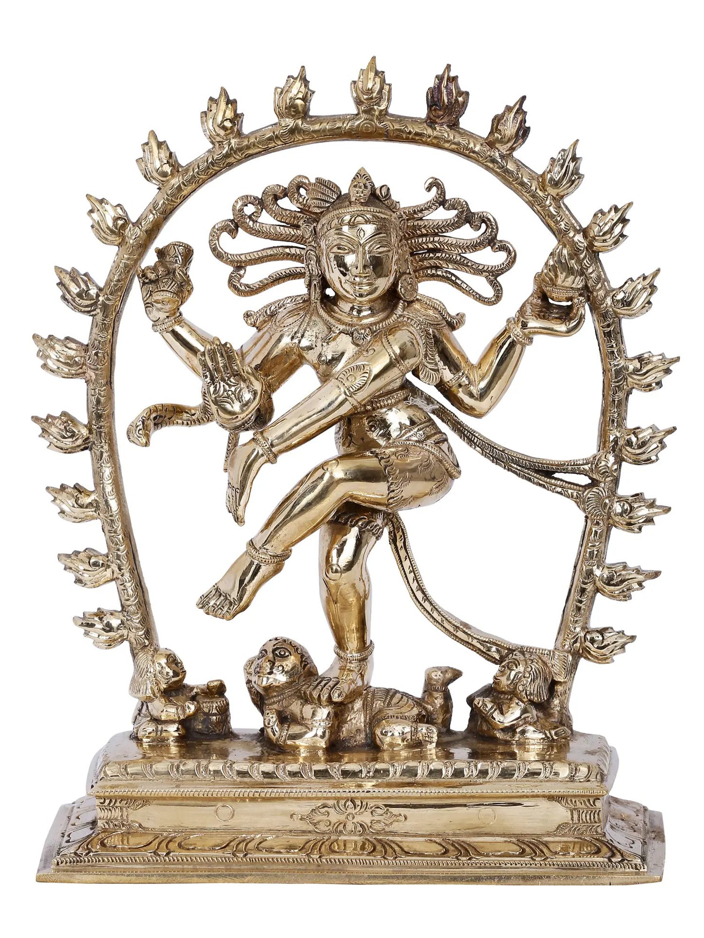 10'' Jatadhari Shiva As Nataraja Panchaloha Bronze Idol | Panchaloha Bronze Statue From Swamimalai