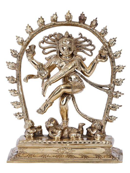 10'' Jatadhari Shiva As Nataraja Panchaloha Bronze Idol | Panchaloha Bronze Statue From Swamimalai