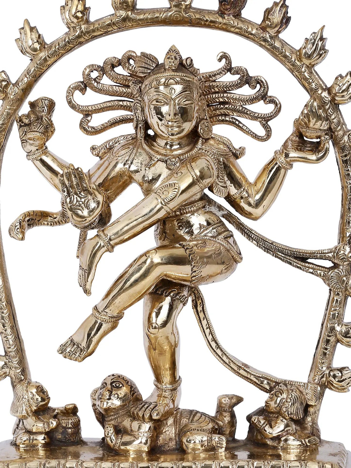 10'' Jatadhari Shiva As Nataraja Panchaloha Bronze Idol | Panchaloha Bronze Statue From Swamimalai