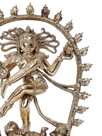 10'' Jatadhari Shiva As Nataraja Panchaloha Bronze Idol | Panchaloha Bronze Statue From Swamimalai