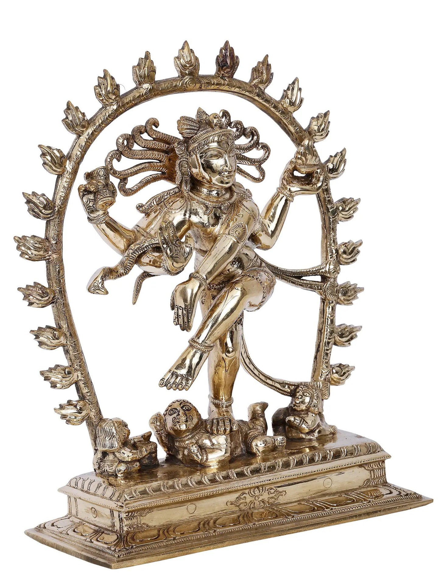 10'' Jatadhari Shiva As Nataraja Panchaloha Bronze Idol | Panchaloha Bronze Statue From Swamimalai