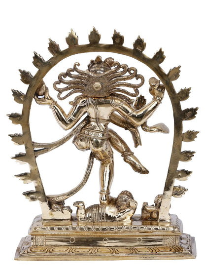 10'' Jatadhari Shiva As Nataraja Panchaloha Bronze Idol | Panchaloha Bronze Statue From Swamimalai