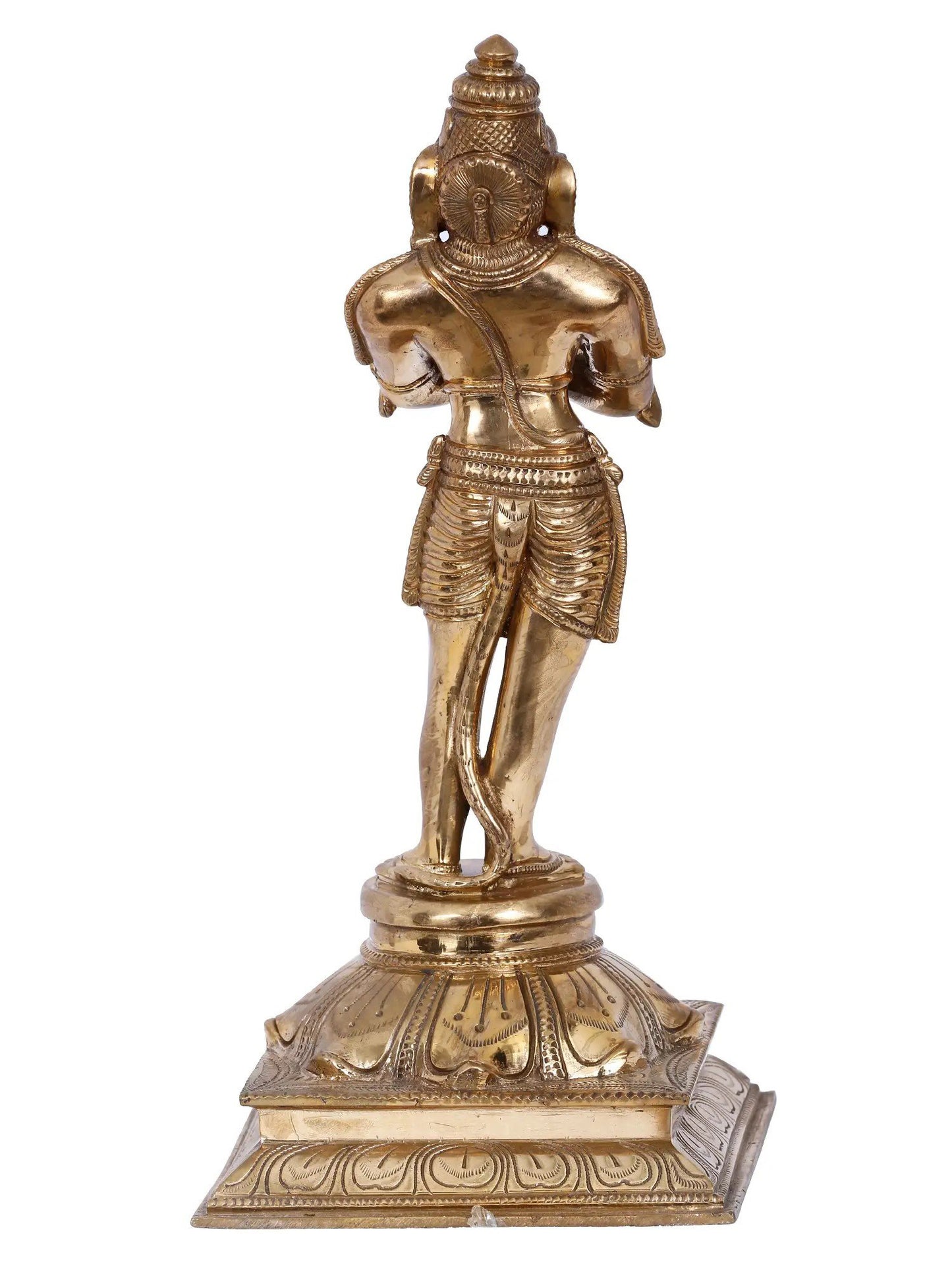 12'' Standing Sankat Mochan Veer Hanuman Statue | Panchaloha Bronze Statue From Swamimalai