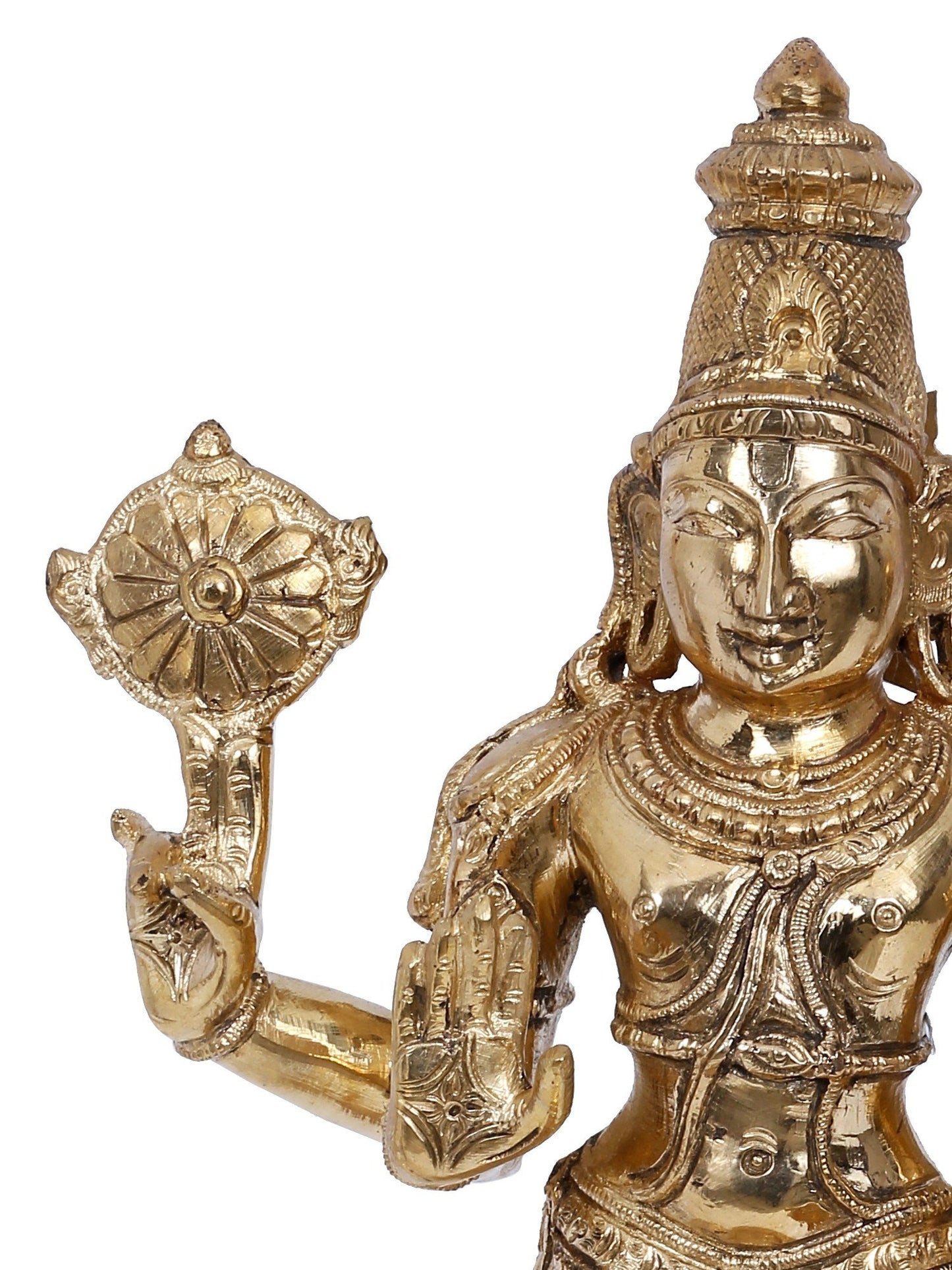 13'' Lord Vishnu Bronze Idol | Panchaloha Bronze Statue From Swamimalai | Bronze Idol For Temple