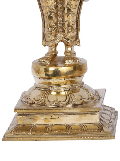 13'' Lord Vishnu Bronze Idol | Panchaloha Bronze Statue From Swamimalai | Bronze Idol For Temple