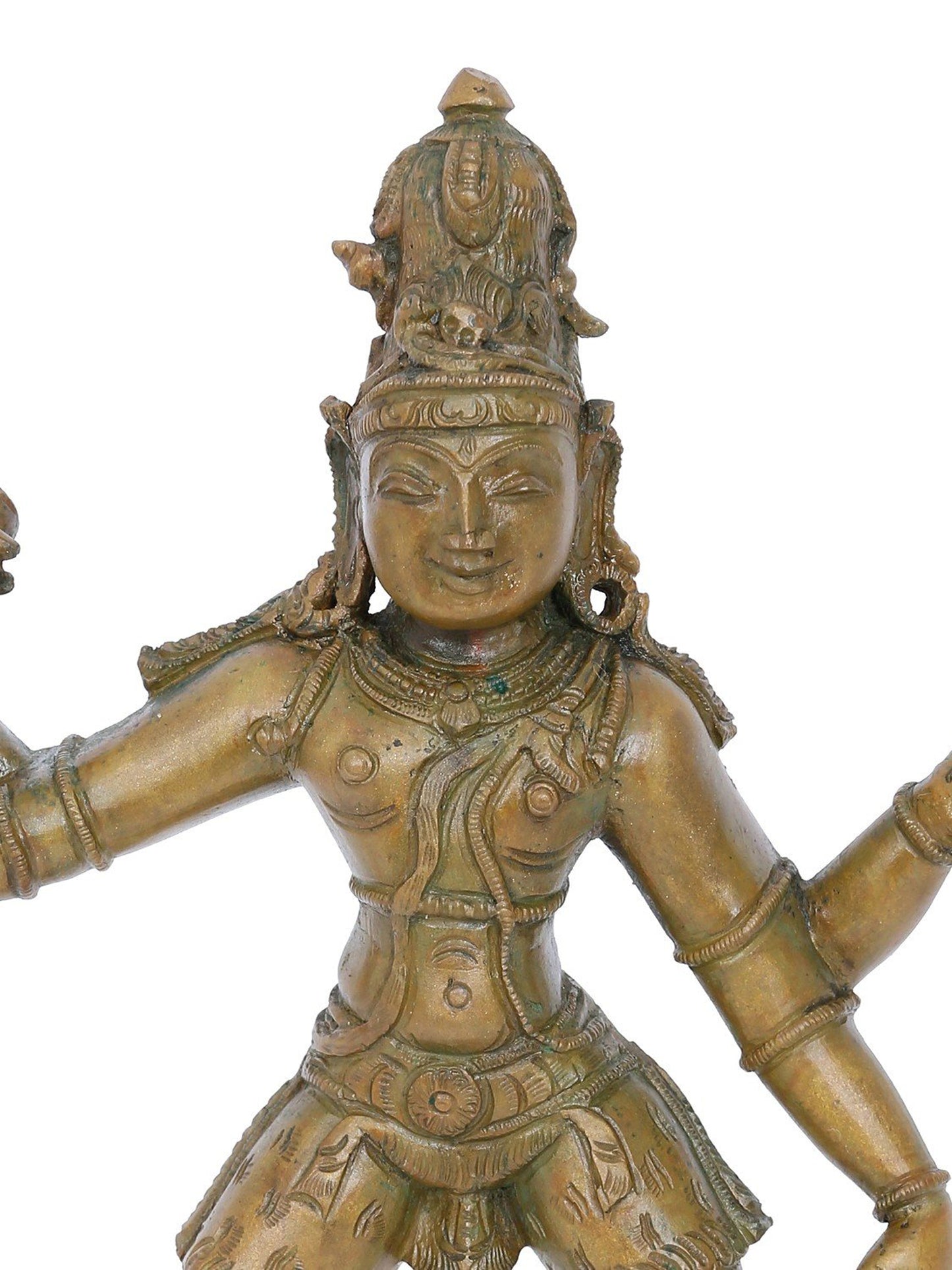 9'' Shiva Tandava Posture Sculpture | Panchaloha Bronze Statue From Swamimalai