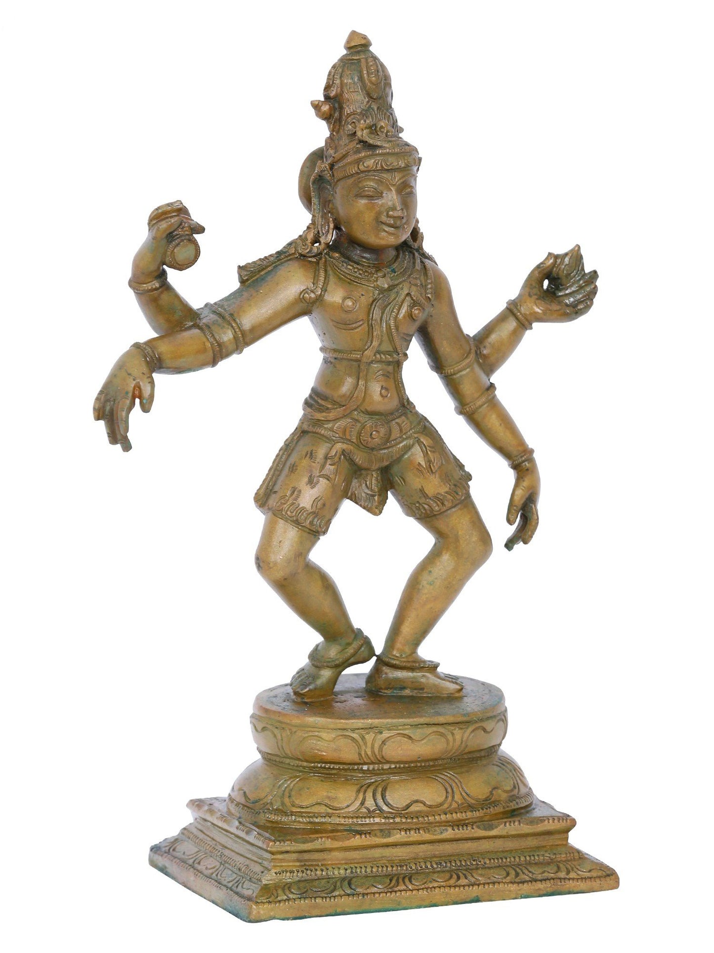 9'' Shiva Tandava Posture Sculpture | Panchaloha Bronze Statue From Swamimalai