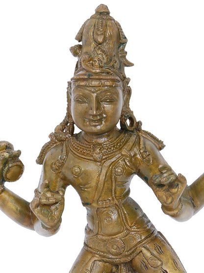 9'' Lord Shiva As Tandava Mudra | Panchaloha Bronze Statue From Swamimalai