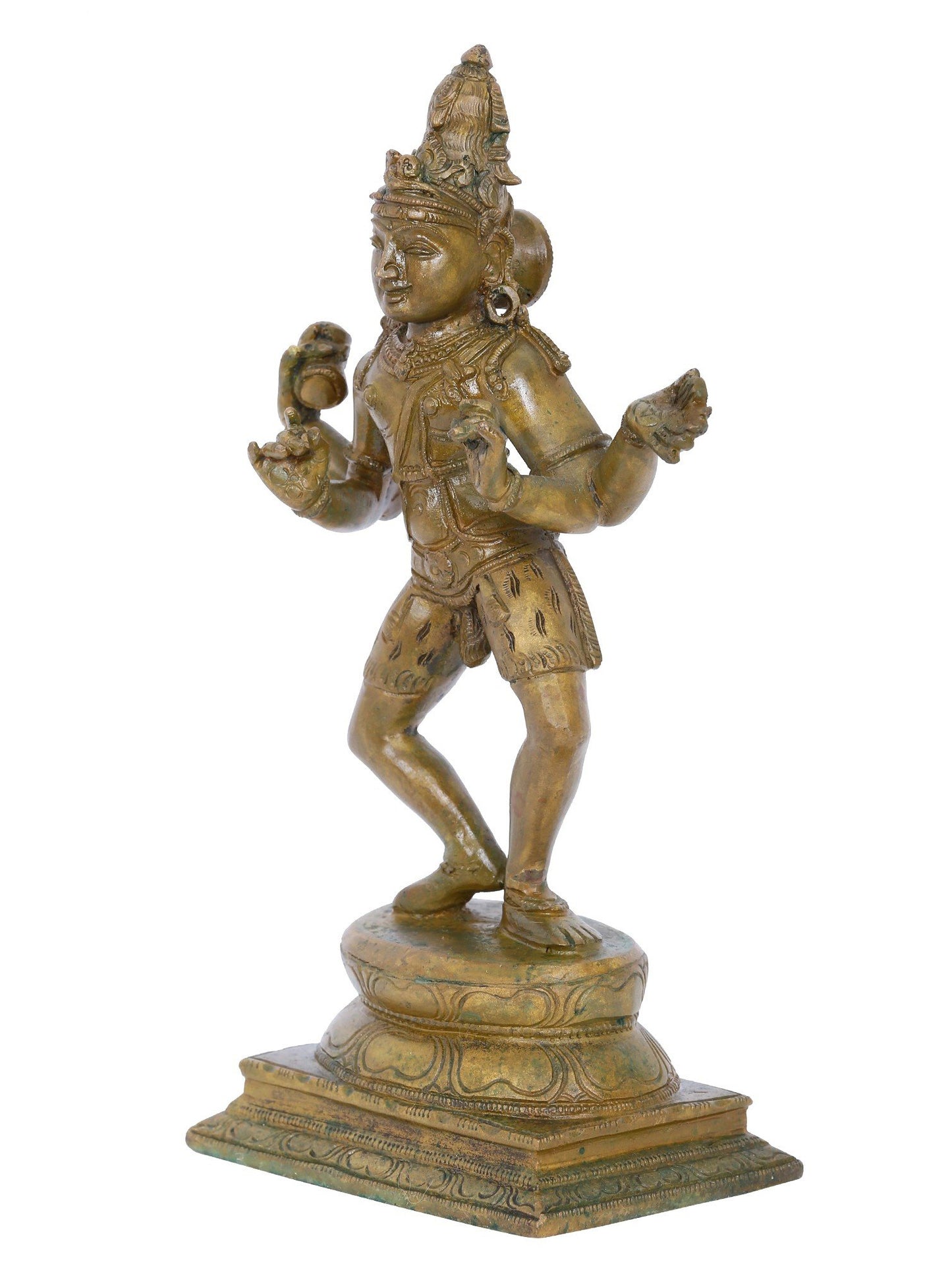 9'' Lord Shiva As Tandava Mudra | Panchaloha Bronze Statue From Swamimalai