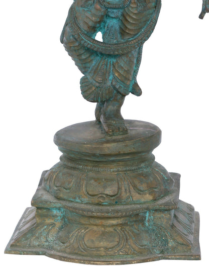 12'' Dancing Apsara Sculpture | Panchaloha Bronze Statue From Swamimalai | Bronze Idol