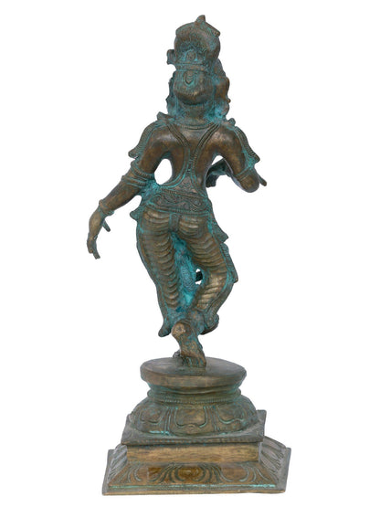 12'' Dancing Apsara Sculpture | Panchaloha Bronze Statue From Swamimalai | Bronze Idol