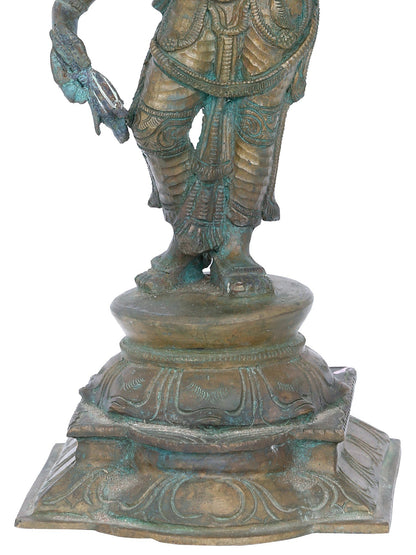 12'' Apsara With  Pot Of Water | Panchaloha Bronze Statue From Swamimalai | Decorative Statue