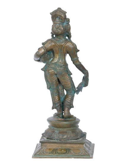 12'' Apsara With  Pot Of Water | Panchaloha Bronze Statue From Swamimalai | Decorative Statue