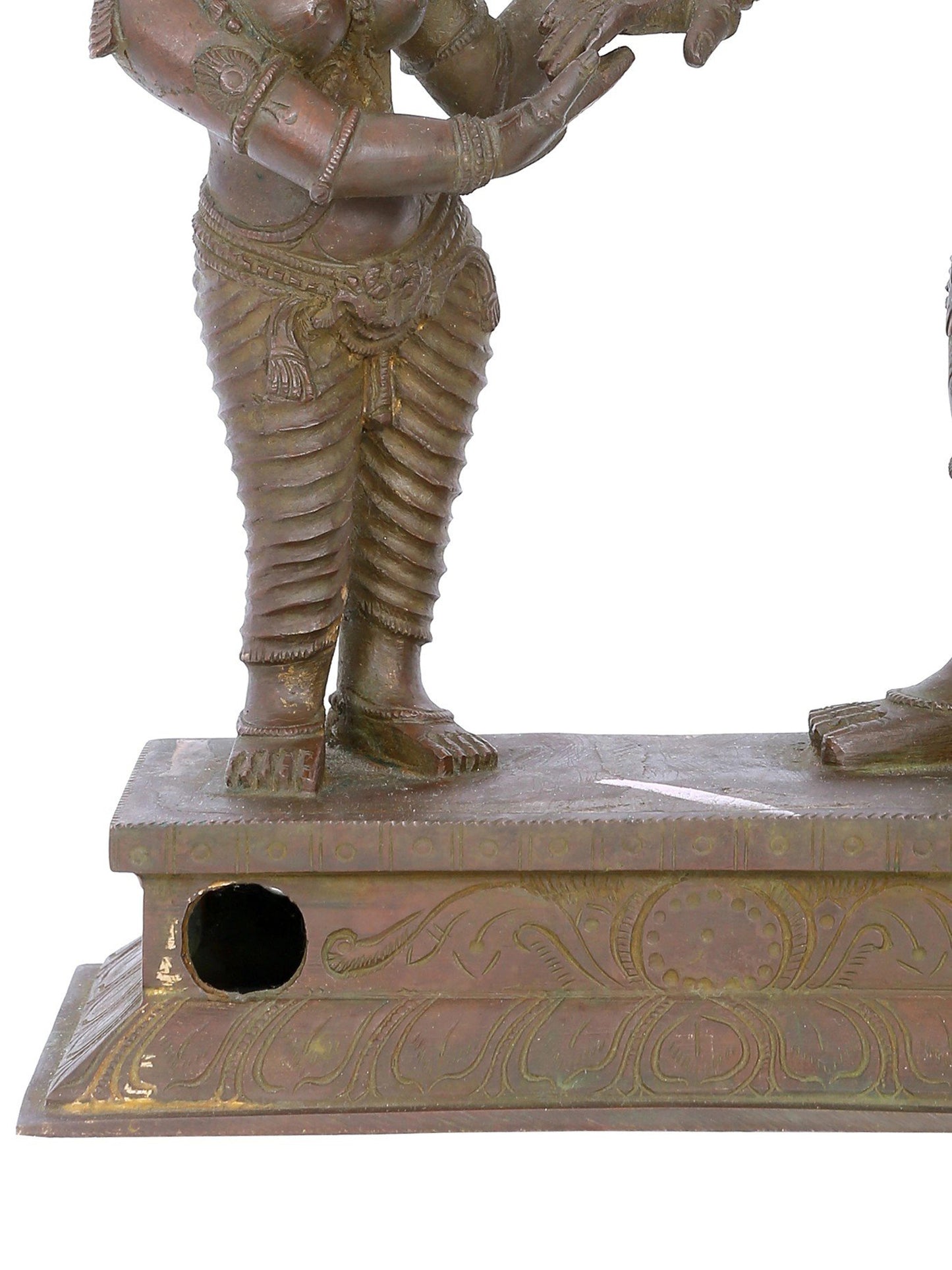 12'' Standing Lord Shiva With Goddess Parvati | Panchaloha Bronze Statue From Swamimalai