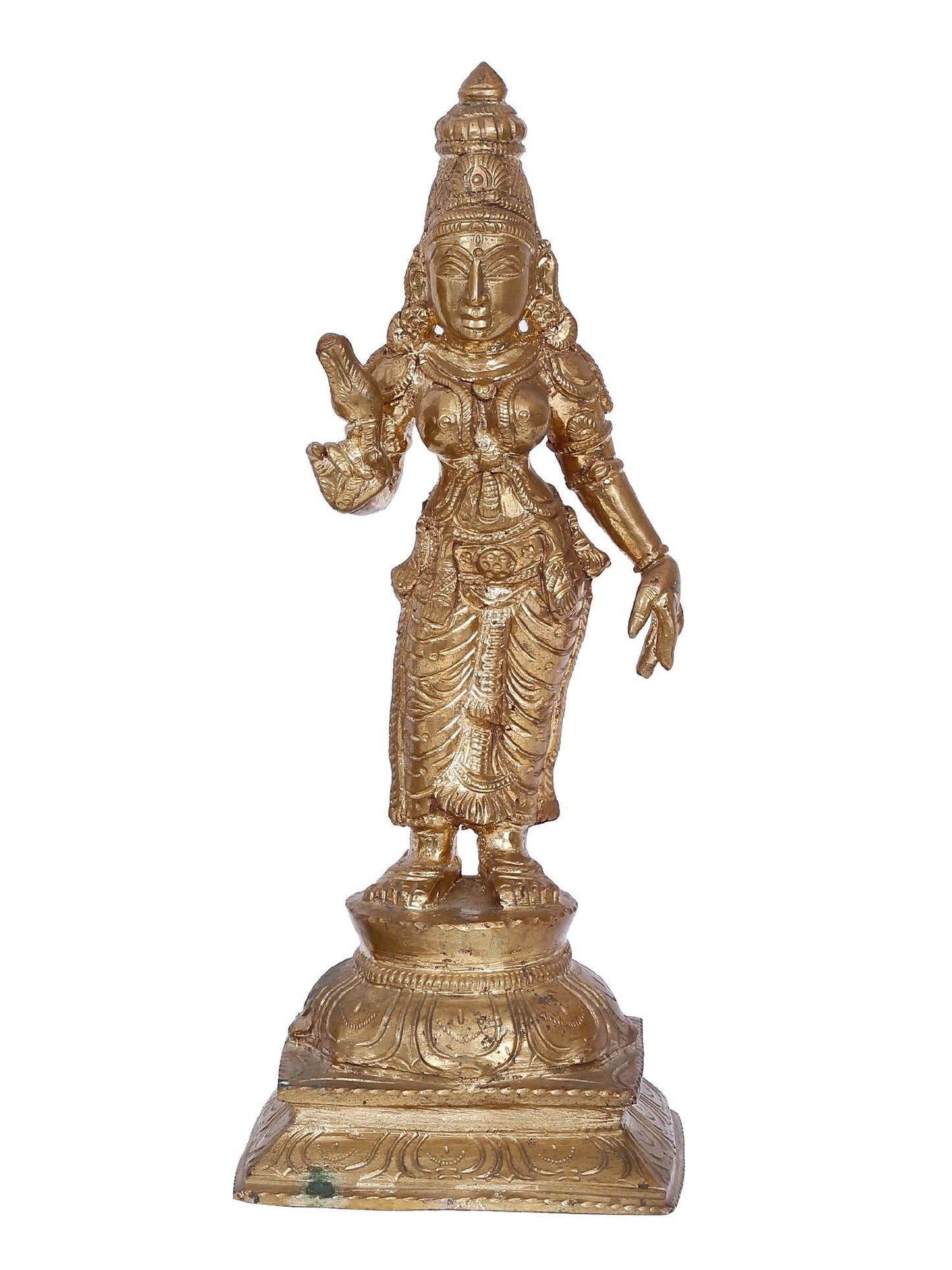 12" Lord Kartikeya (Murugan) With Devasena And Valli | Panchaloha Bronze Statue From Swamimalai