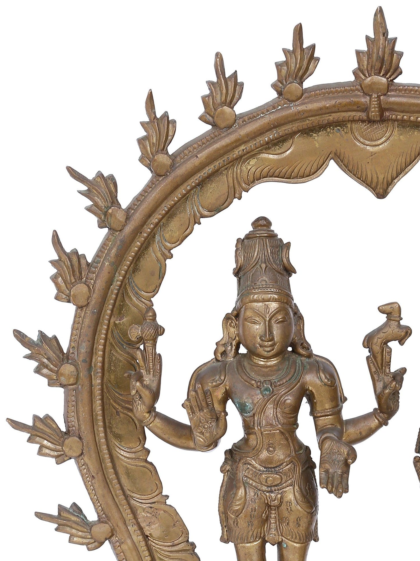 12'' Shiva And Parvati Bronze Sculpture | Panchaloha Bronze Statue From Swamimalai