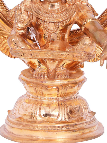 12'' Lord Ayyappan Bronze Statue | Decorative Bronze Idol | Bronze Statue For Temple