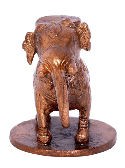 2.5'' Standing Royal Elephant With Base | Decorative Bronze Idol | Bronze Statue For Gifting