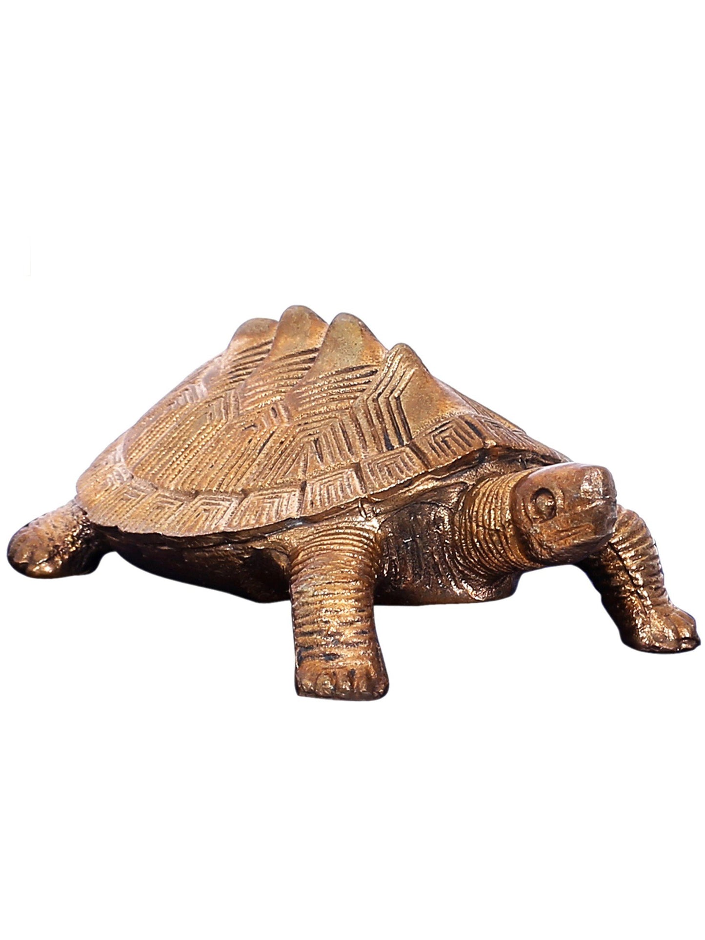 3'' Small Designer Tortoise For Blessings Bronze Figurine | Decorative Bronze Idol | Bronze Statue For Gifting