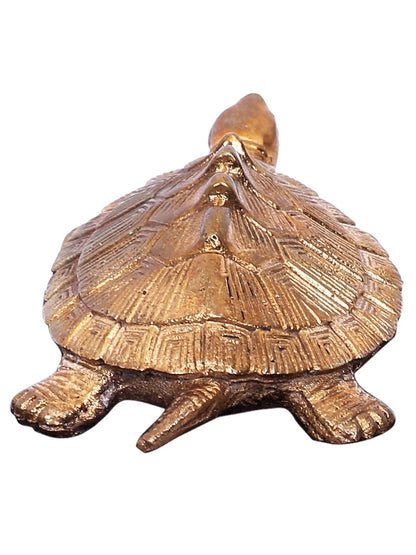 3'' Small Designer Tortoise For Blessings Bronze Figurine | Decorative Bronze Idol | Bronze Statue For Gifting