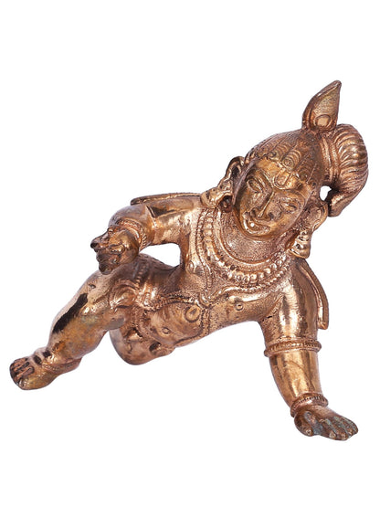 3'' Small Bal Gopal Krishna Bronze Figurine | Decorative Bronze Idol | Bronze Statue For Gifting