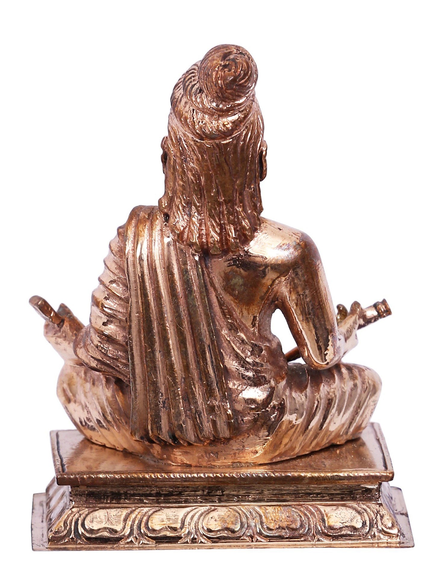 4'' Small Seated Saint Thiruvalluvar Bronze Figurine | Decorative Bronze Idol | Bronze Statue For Gifting