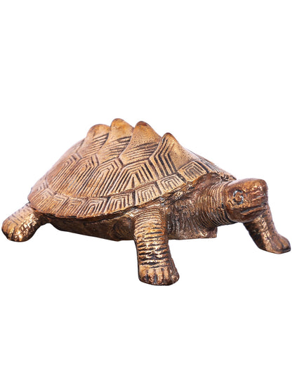 3'' Small Bronze Vastu Tortoise For Best Wishes | Decorative Bronze Idol | Bronze Statue For Gifting