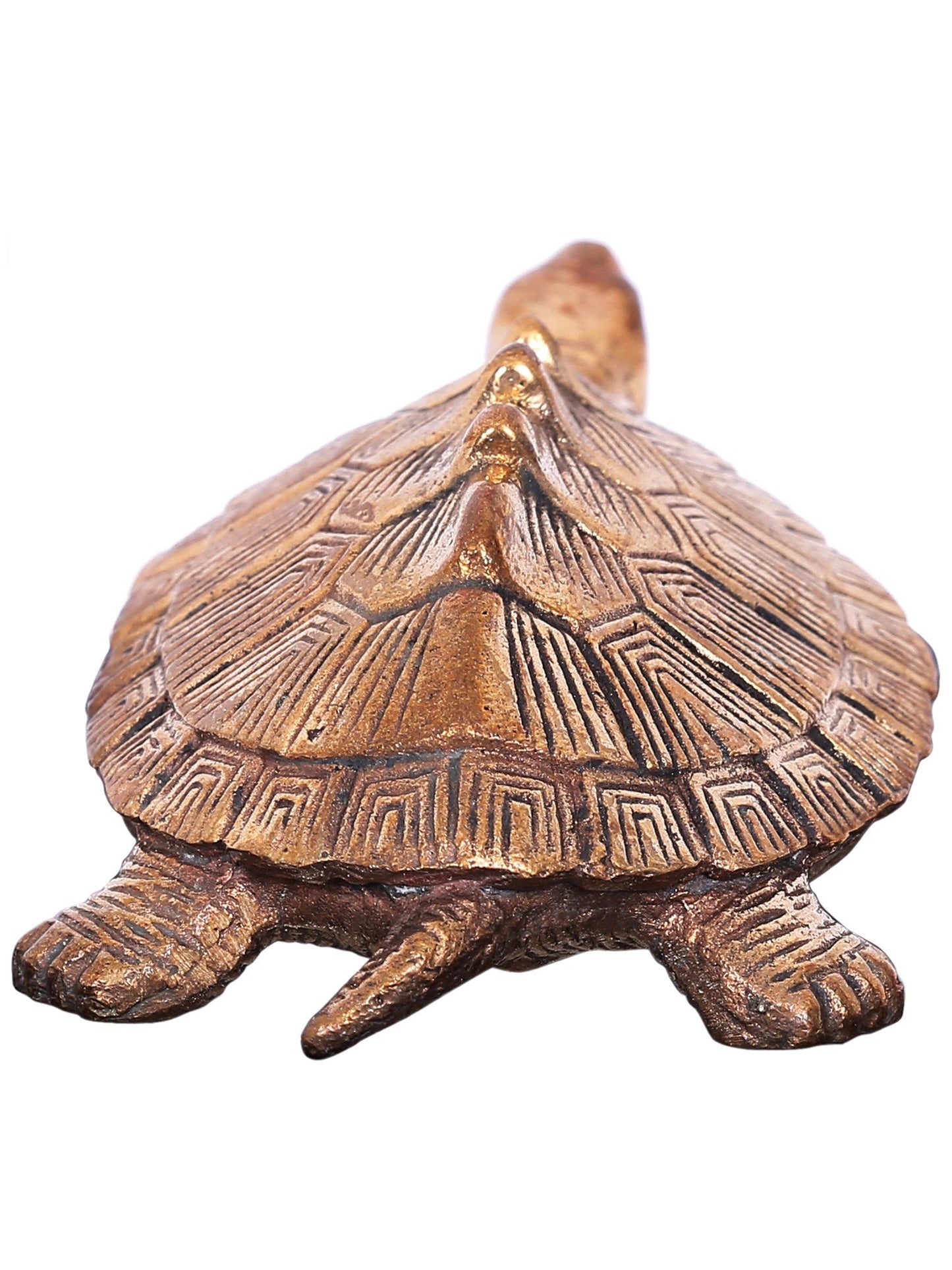 3'' Small Bronze Vastu Tortoise For Best Wishes | Decorative Bronze Idol | Bronze Statue For Gifting