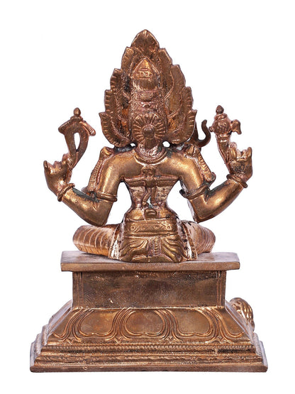 4" Small Chatubhuja Goddess Mariamman Sculpture | Decorative Bronze Idol | Bronze Statue For Temple