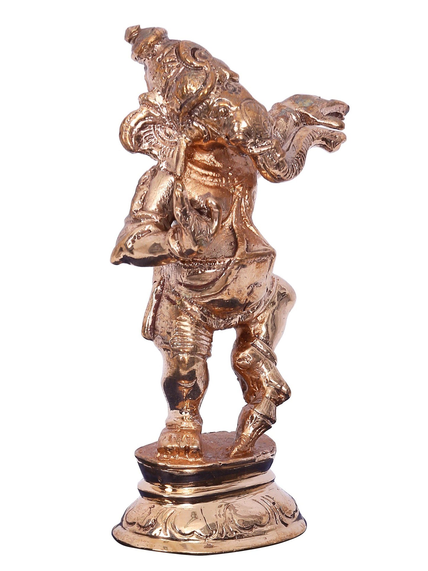 4" Small Dancing Ganesha With Blessing Posture | Panchaloha Bronze Statue From Swamimalai