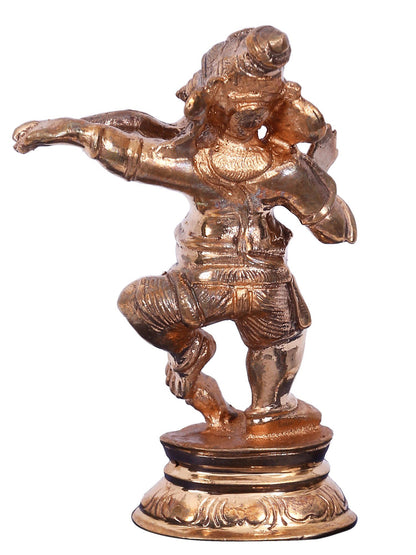 4" Small Dancing Ganesha With Blessing Posture | Panchaloha Bronze Statue From Swamimalai