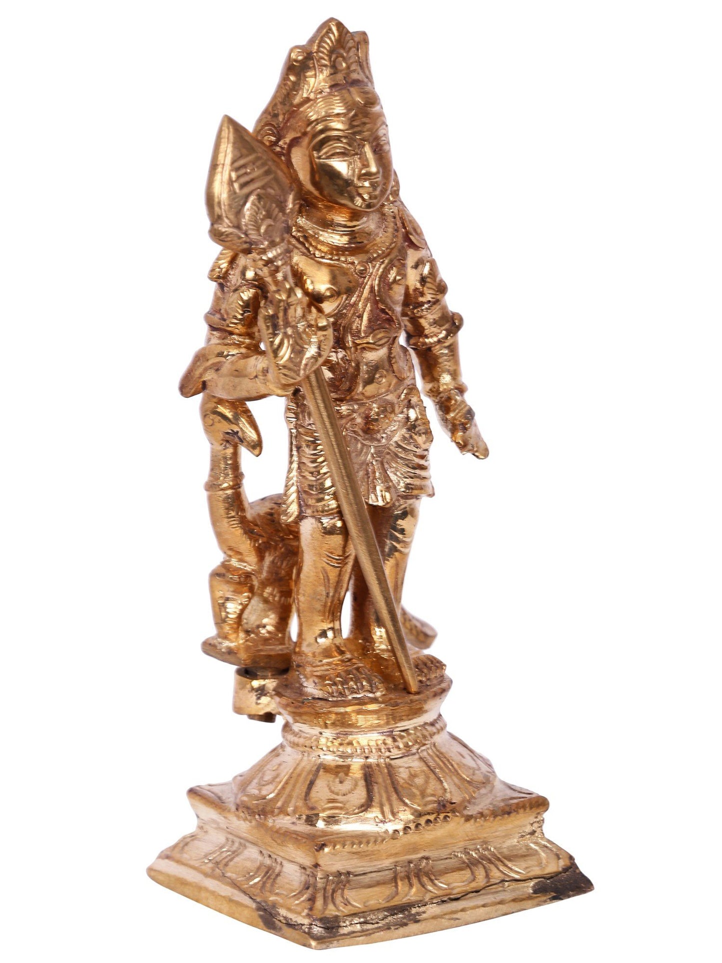 6" Bala Murugan (Karttikeya) With Peacock | Panchaloha Bronze Statue From Swamimalai | Decorative Bronze Idol | Bronze Statue For Temple