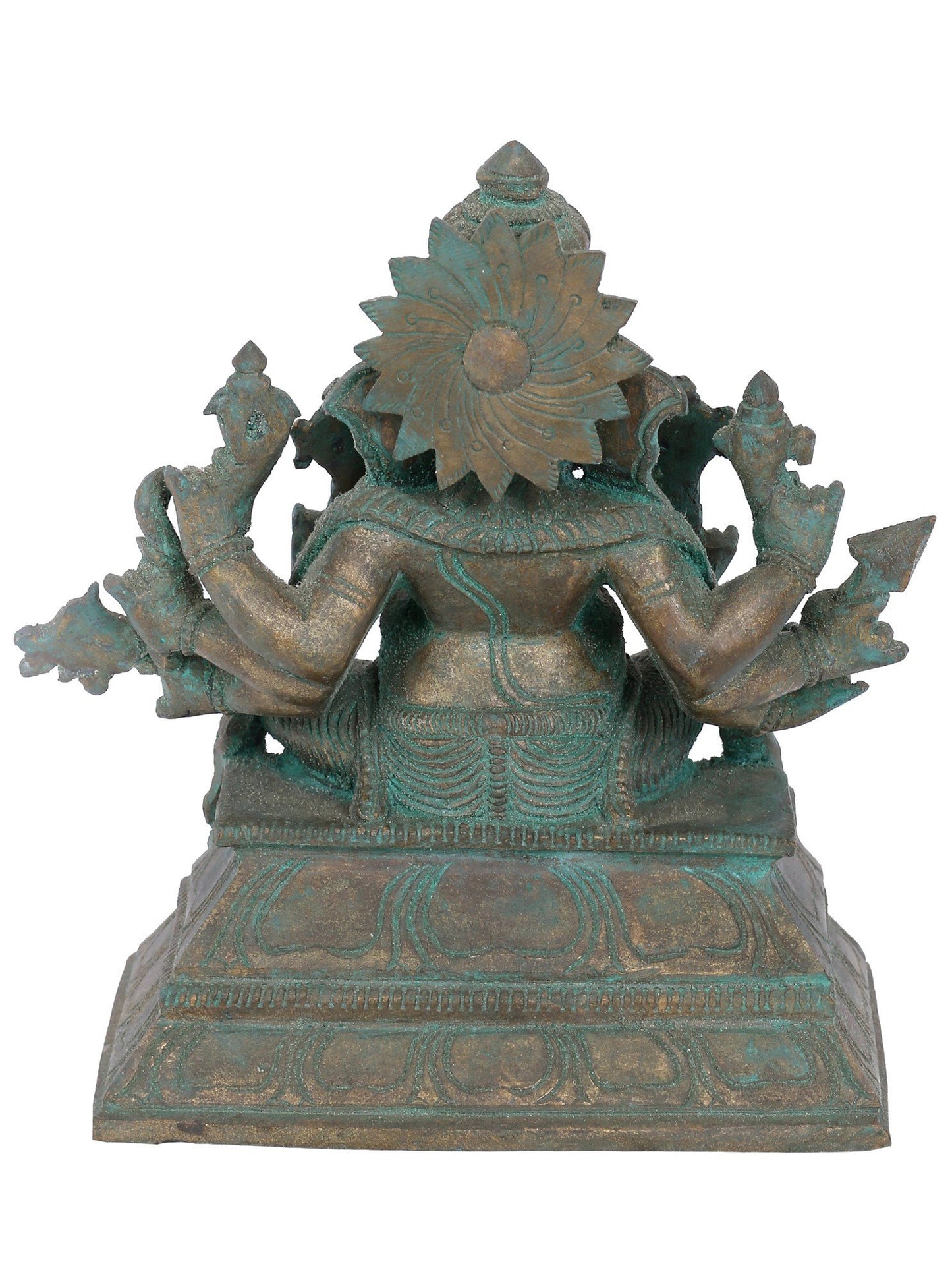 7" Ashtambahu Taruna Ganapati Bronze Idol | Panchaloha Bronze Statue | Decorative Bronze Idol | Bronze Statue For Temple