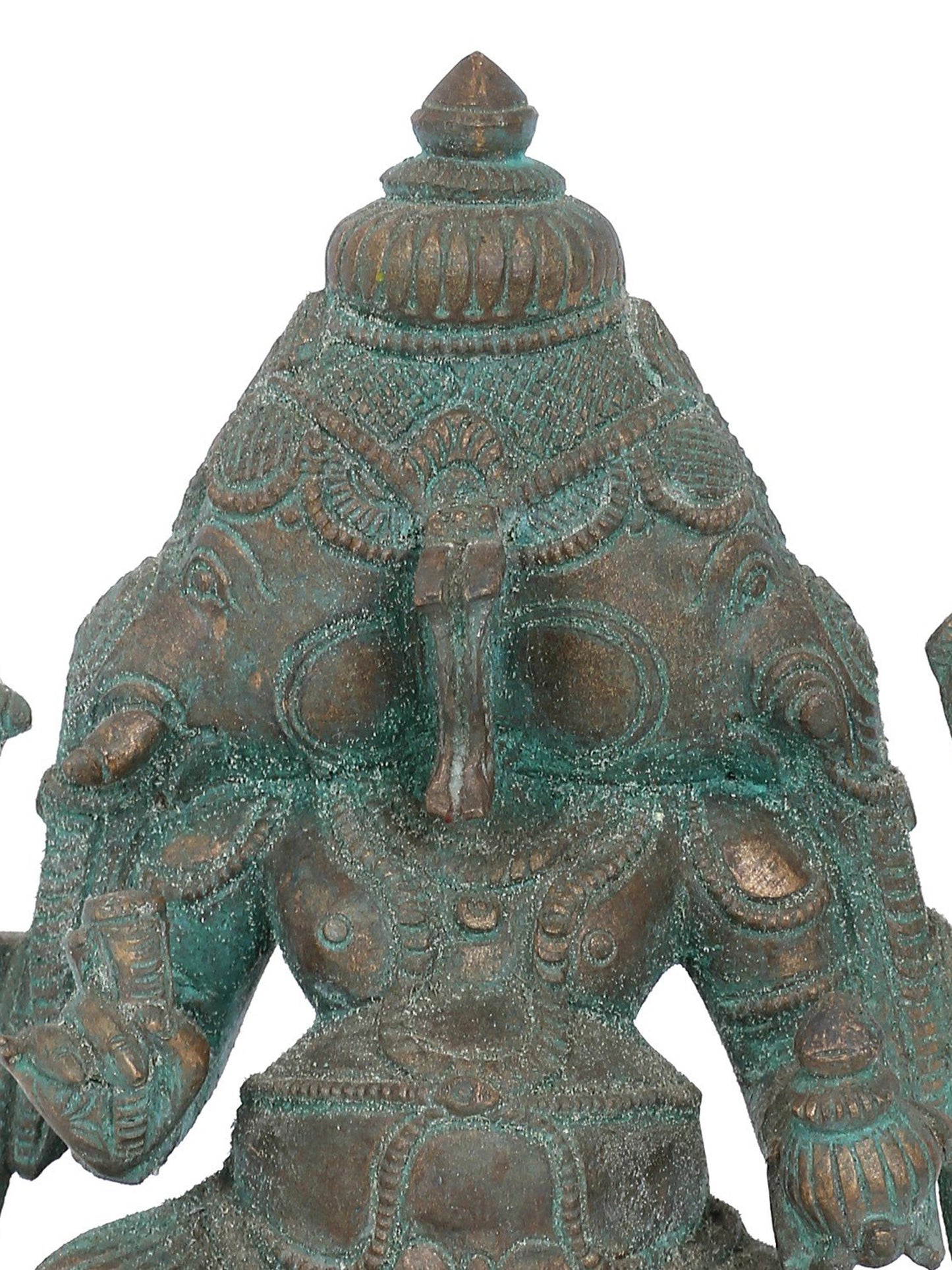 7" Dvimukha Ganapati Bronze Statue | Panchaloha Bronze Statue | Decorative Bronze Idol | Bronze Statue For Temple