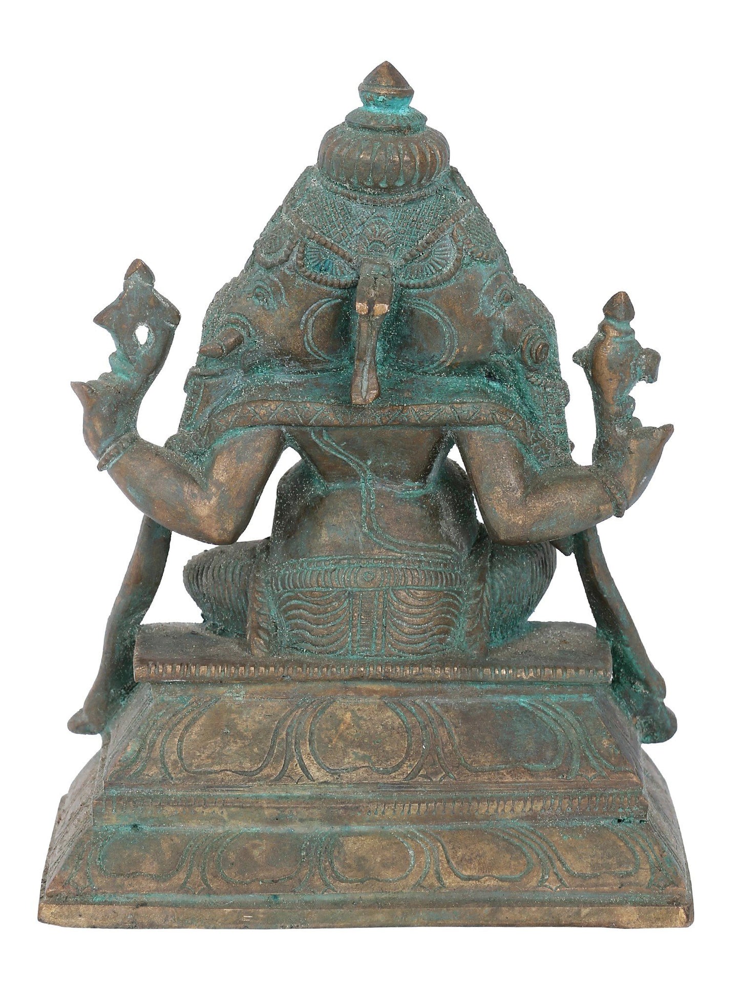 7" Dvimukha Ganapati Bronze Statue | Panchaloha Bronze Statue | Decorative Bronze Idol | Bronze Statue For Temple