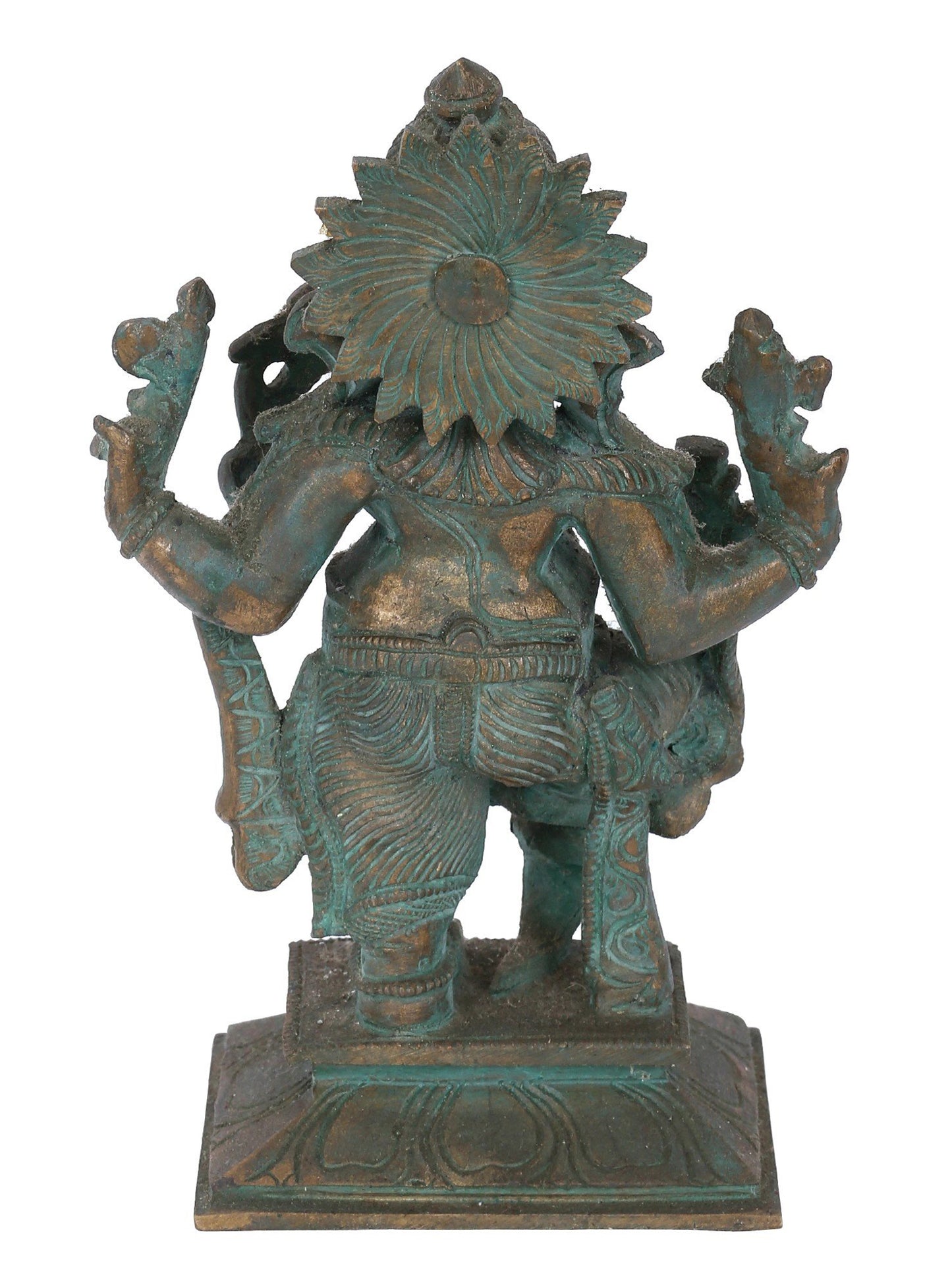 7" Nritya Ganapati Bronze Statue | Panchaloha Bronze Statue | Decorative Bronze Idol | Bronze Statue For Temple