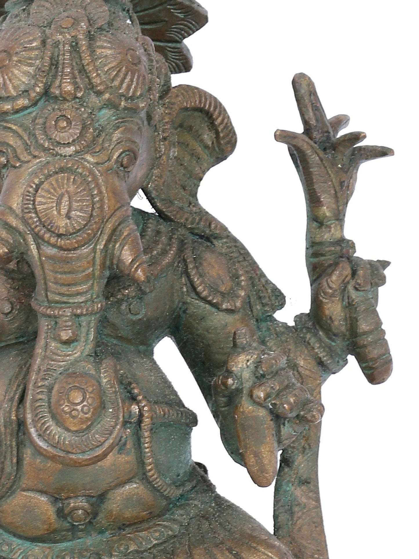 7" Bala Ganapati On Aasana Bronze Statue | Panchaloha Bronze Statue | Decorative Bronze Idol | Bronze Statue For Temple