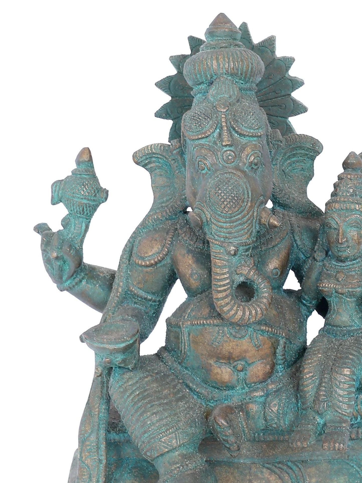 7" Vara Ganapati Bronze Ritual Statue | Panchaloha Bronze Statue | Decorative Bronze Idol | Bronze Statue For Temple